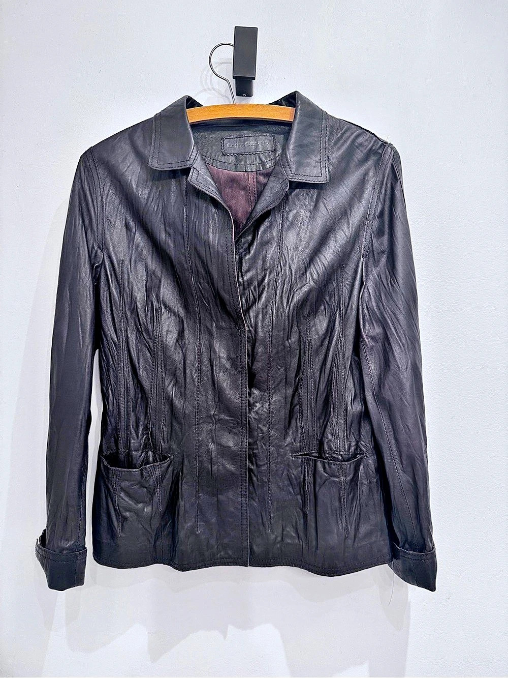 Luisa Cernano Leather Jacket Black Size 40